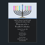 Svart Menorah Hanukkah Firande-inbjudan Inbjudningar<br><div class="desc">Starta din Julfest från högerna med vår vackra blåa Menorah Hanukkkah Firande Party-inbjudan. Se till att alla dina vänner och familjemedlemmar är där för att fira med dig den här julhelgen! Hanukkah är en favorittid på året för de flesta, var säkra på att vara omringad av nära och kära, samtidigt...</div>