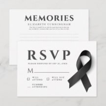 Svart menyfliksområdet Memorial Modern Simple Memo