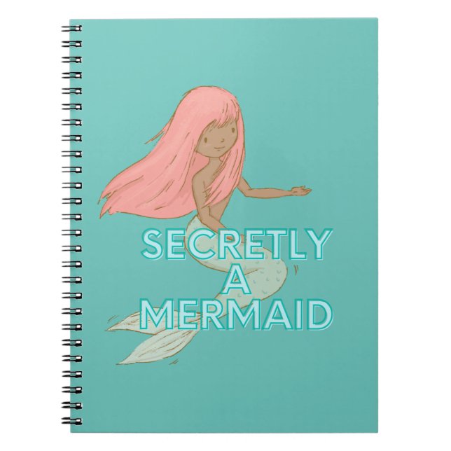Svart Mermaid Journal Anteckningsbok (Framsidan)