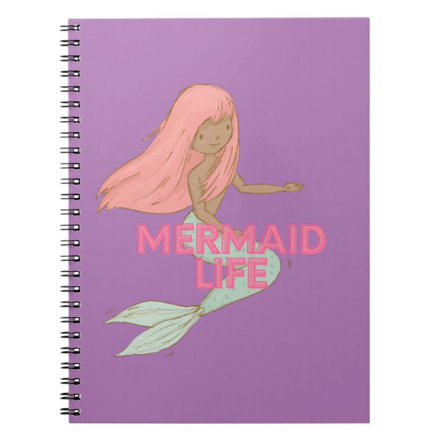 Svart Mermaid Journal Anteckningsbok (Framsidan)