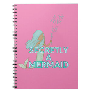 Svart Mermaid Journal Anteckningsbok