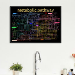 Svart Metabolisk väg i cellen Poster