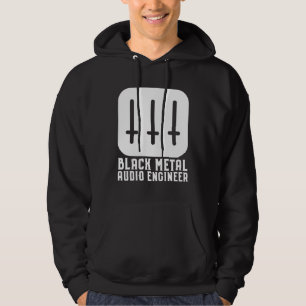 Svart Metal Ljudtekniker Hoodie