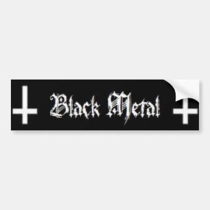 Svart Metall Bildekal