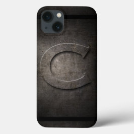 Svart Metall C Monogram Iphone Fodral
