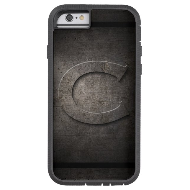 Svart Metall C Monogram Iphone Fodral (Baksidan)