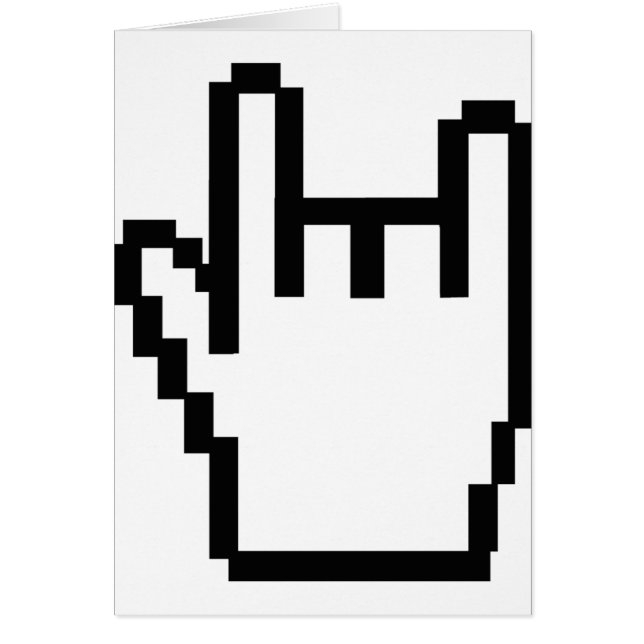 svart metall-huvud symbol hälsningskort (Framsidan)