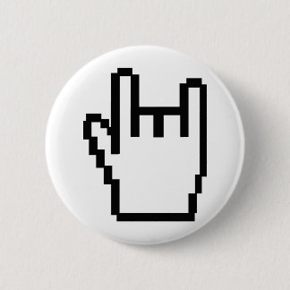 svart metall-huvud symbol knapp