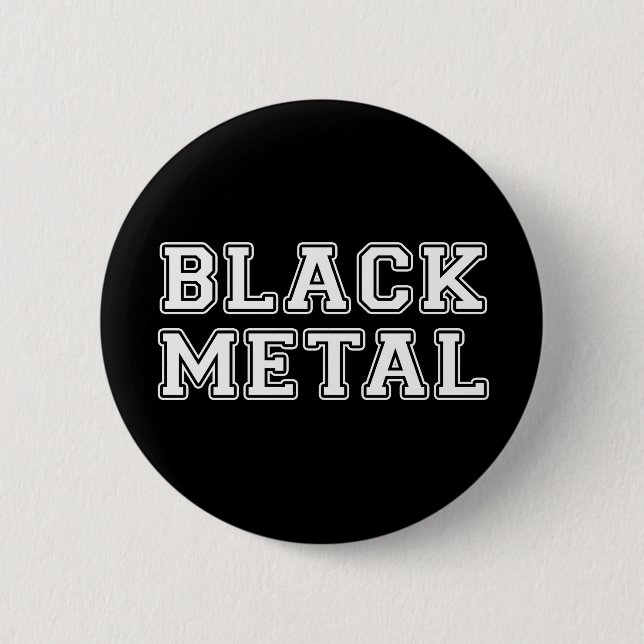 Svart metall knapp (Framsida)