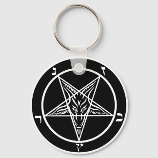 Svart metall, mörkrets baphomet! nyckelring