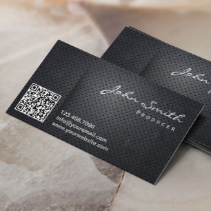 Svart metall QR kodifierar producentvisitkorten Visitkort