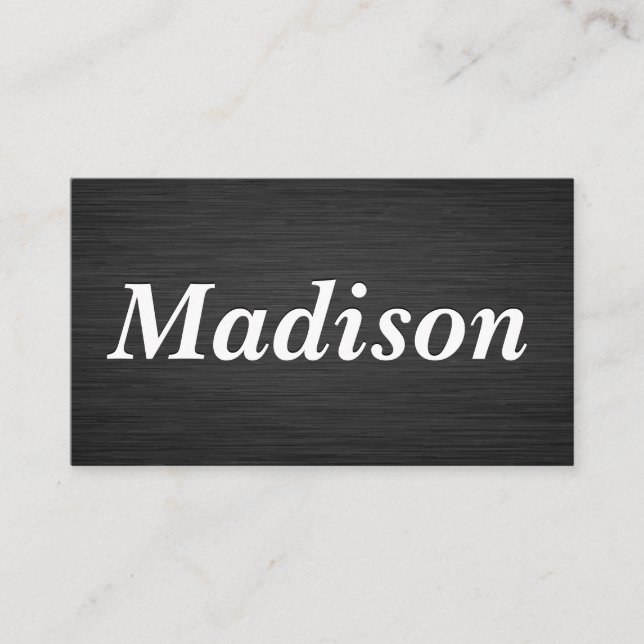 Svart metallbakgrund visitkort (Framsida)