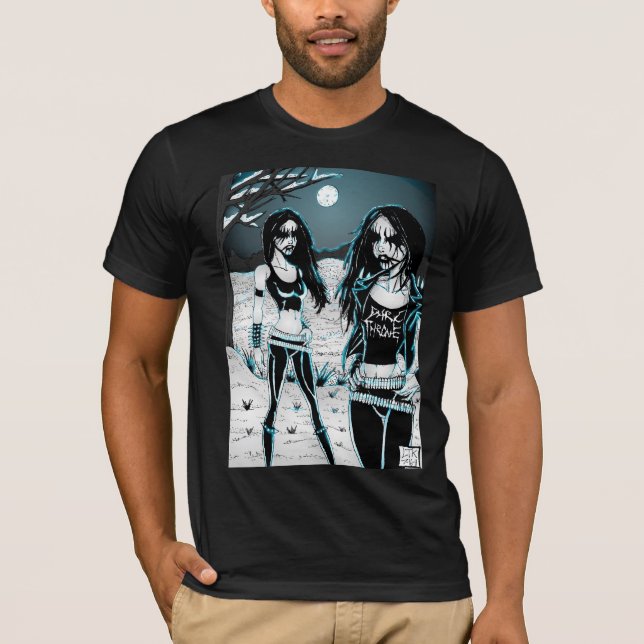 Svart metallchickar tee shirt (Framsida)