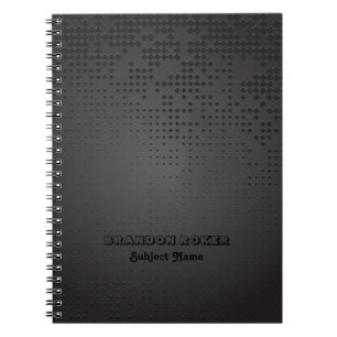 Svart metallisk geometrisk design anteckningsbok