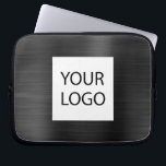 Svart metallisk - Logotyp för Anpassningsbar - säl Laptop Fodral<br><div class="desc">Modern svart faux-Elegant utan streck Anpassningsbar Logotyp Marknadsföring för bärbara datorer eller Sleeve Marknadsföringsreklam Fodral. Den här affärsdatorn fodral för professionell i klass kan anpassas så att den omfattar logotypen för företag eller företag.</div>