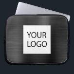 Svart metallisk - Logotyp för Anpassningsbar - säl Laptop Fodral<br><div class="desc">Modern svart faux-Elegant utan streck Anpassningsbar Logotyp Marknadsföring för bärbara datorer eller Sleeve Marknadsföringsreklam Fodral. Den här affärsdatorn fodral för professionell i klass kan anpassas så att den omfattar logotypen för företag eller företag.</div>