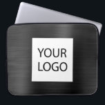 Svart metallisk - Logotyp för Anpassningsbar - säl Laptop Fodral<br><div class="desc">Modern svart faux-Elegant utan streck Anpassningsbar Logotyp Marknadsföring för bärbara datorer eller Sleeve Marknadsföringsreklam Fodral. Den här affärsdatorn fodral för professionell i klass kan anpassas så att den omfattar logotypen för företag eller företag.</div>