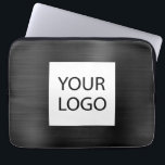 Svart metallisk - Logotyp för Anpassningsbar - säl Laptop Fodral<br><div class="desc">Modern svart faux-Elegant utan streck Anpassningsbar Logotyp Marknadsföring för bärbara datorer eller Sleeve Marknadsföringsreklam Fodral. Den här affärsdatorn fodral för professionell i klass kan anpassas så att den omfattar logotypen för företag eller företag.</div>