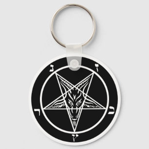 Svart metallkeychain SATAN! Nyckelring