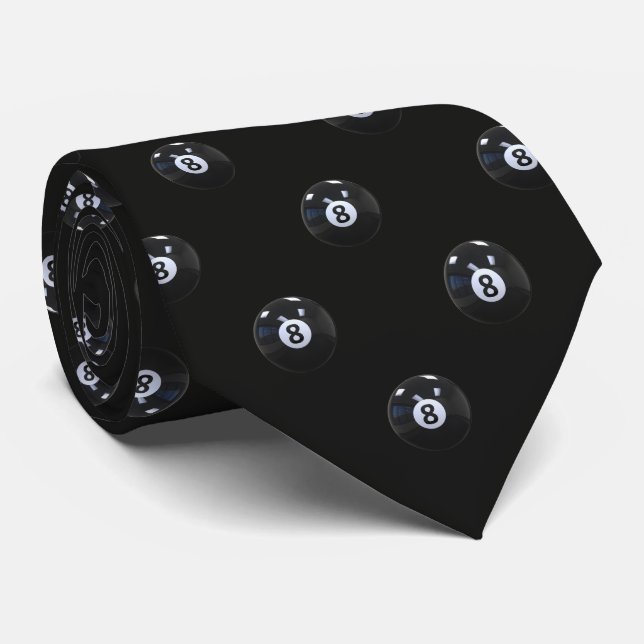 Svart Micro 8 Ball Biljard Poolspelare Cool Slips (Rullad)