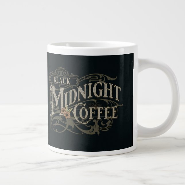 Svart Midnatt Kaffe kopp Jumbo Mugg (Höger)