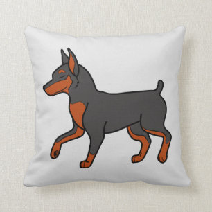 Svart miniatyrPinscher Kudde
