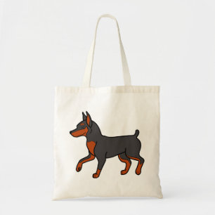Svart miniatyrPinscher Tygkasse