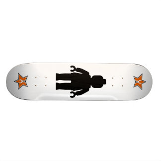 Svart Minifig med skräddarsy min Minifig Skateboard Bräda 19,5 Cm