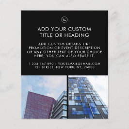 Svart, minimal Anpassningsbar - Business Logotyp 2 Flygblad