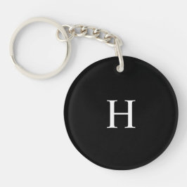 Svart Minimal Modern Elegant Monogram