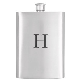 Svart Minimal Modern Elegant Monogram Fickplunta