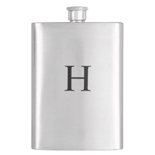 Svart Minimal Modern Elegant Monogram Fickplunta