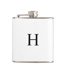 Svart Minimal Modern Elegant Monogram Fickplunta