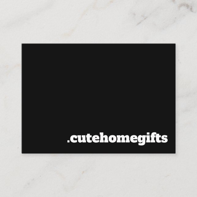 Svart minimal modern Elegant Visitkort (Framsida)