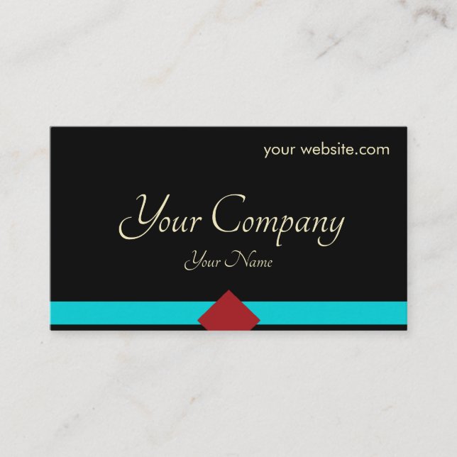 Svart minimal visitkort (Framsida)