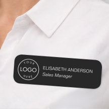 Svart minimalistisk anpassad logotyp professionell