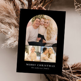 Svart, minimalistisk bild 3-foto julkort