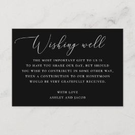 Svart minimalistisk Bröllop | Honeymoon Wishing we Tilläggskort