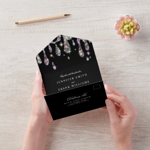 Svart, minimalistisk HoloGraph Glitter-drivrutin, 