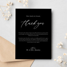 Svart minimalistisk modern kalligrafi Bröllop