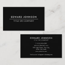 Svart, minimalistisk Modern Professionell-Snyggt