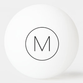 Svart minimalistisk modern typsnittsmonogram pingisboll