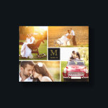 Svart minimalistisk monogram bröllop 4 foto collag canvastryck<br><div class="desc">Designad av fat*fa*tin. Lätt att anpassa med din egen text,  foto eller bild. För anpassade förfrågningar,  vänligen kontakta fat*fa*tin direkt. Anpassade avgifter tillkommer.

www.zazzle.com/fat_fa_tin
www.zazzle.com/color_therapy
www.zazzle.com/fatfatin_blue_knot
www.zazzle.com/fatfatin_red_knot
www.zazzle.com/fatfatin_mini_me
www.zazzle.com/fatfatin_box
www.zazzle.com/fatfatin_design
www.zazzle.com/fatfatin_ink</div>