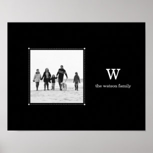 Svart minimalistisk Personlig Fotomattan Poster