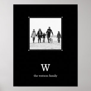 Svart minimalistisk Personlig Fotomattan Poster
