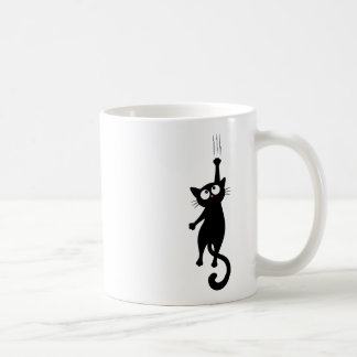Svart minimalistisk väggkonst utskrivbar, söt mode kaffemugg