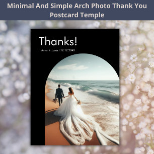 Svart, minimalistiskt Arch Photos - tackkort Vykort