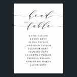 Svart, minimalistiskt skript, sittande Bröllop Bordsnummer<br><div class="desc">Planen för bordsnummer av anpassade. Den har ett svart,  vismiskt skript och klassisk typografi. Anpassa genom att lägga till egna detaljer. Denna minimalistiska sittplan för bord är perfekt för bröllop,  babyduschar,  möhippor,  födelsedagar och mycket annat.</div>