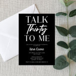 Svart minimalt tal 30 till mig 30års födelsedag inbjudningar<br><div class="desc">Det här är ett svart och vitt samtal 30 till mig Födelsedagsfest inbjudan. Minimal minimidesign. B-Day Inbjudan,  tjejen-killen-killen-mannen är ren... </div>