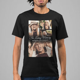 Svart minnes-T-shirt med fototribut T Shirt